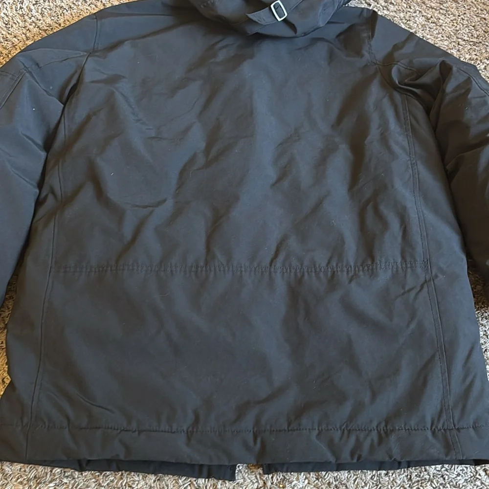 Gap Men’s Black Winter‎ Parka Cold Control Max Snorkel Hooded Coat Size XL